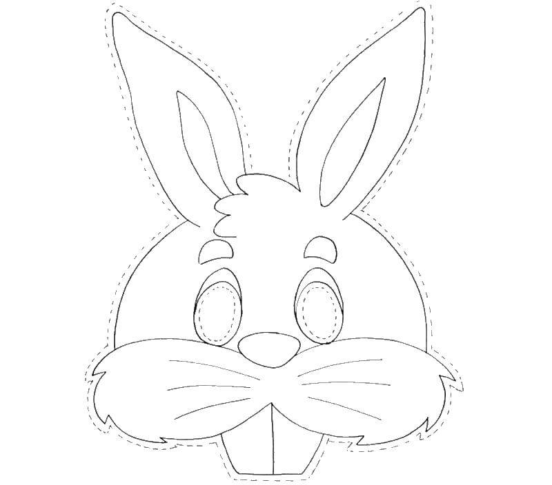 Coloring Bunny mask. Category Masks . Tags:  mask, Bunny.