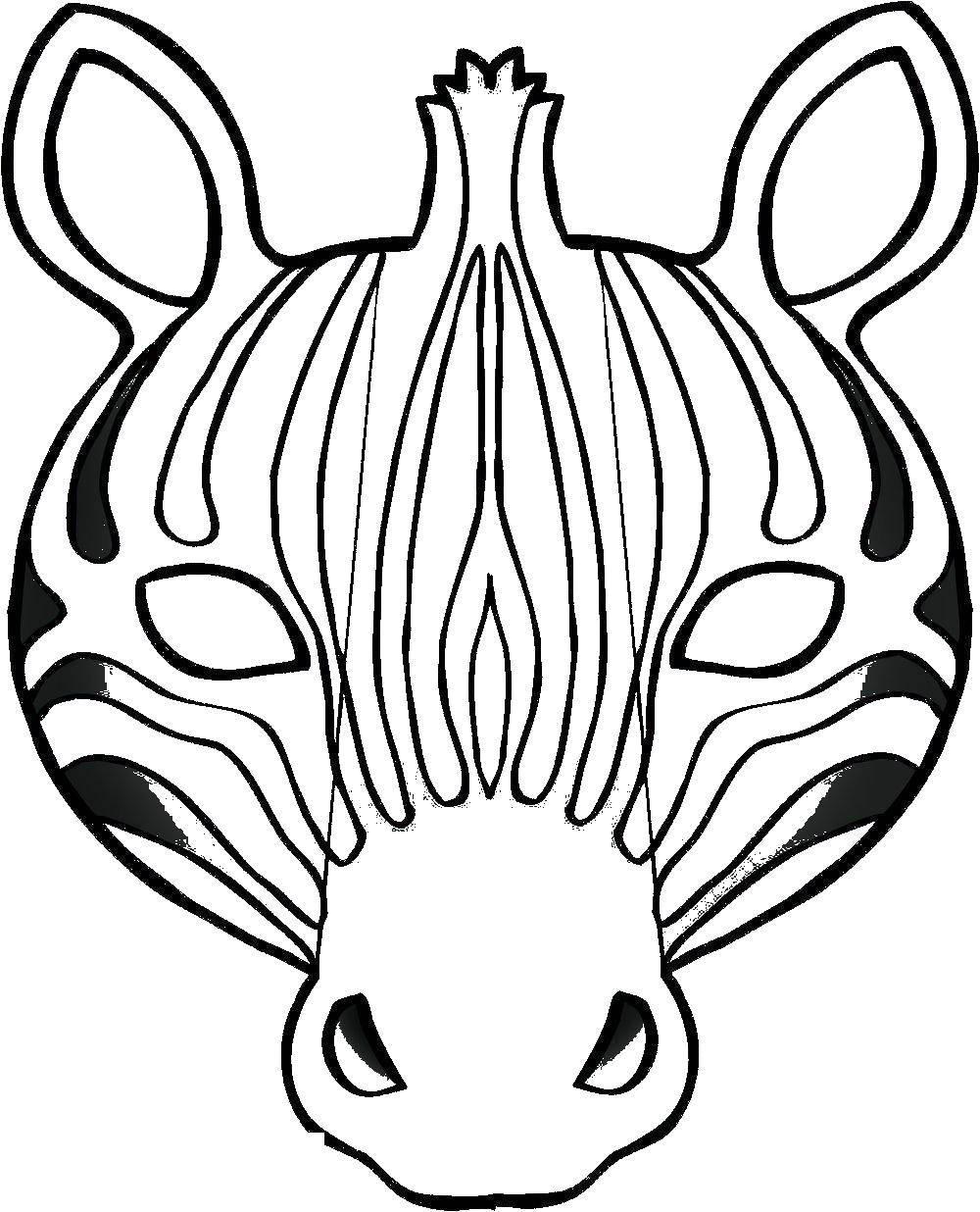 Название: Раскраска Маска зебры. Категория: Маски. Теги: маска, зебра.
