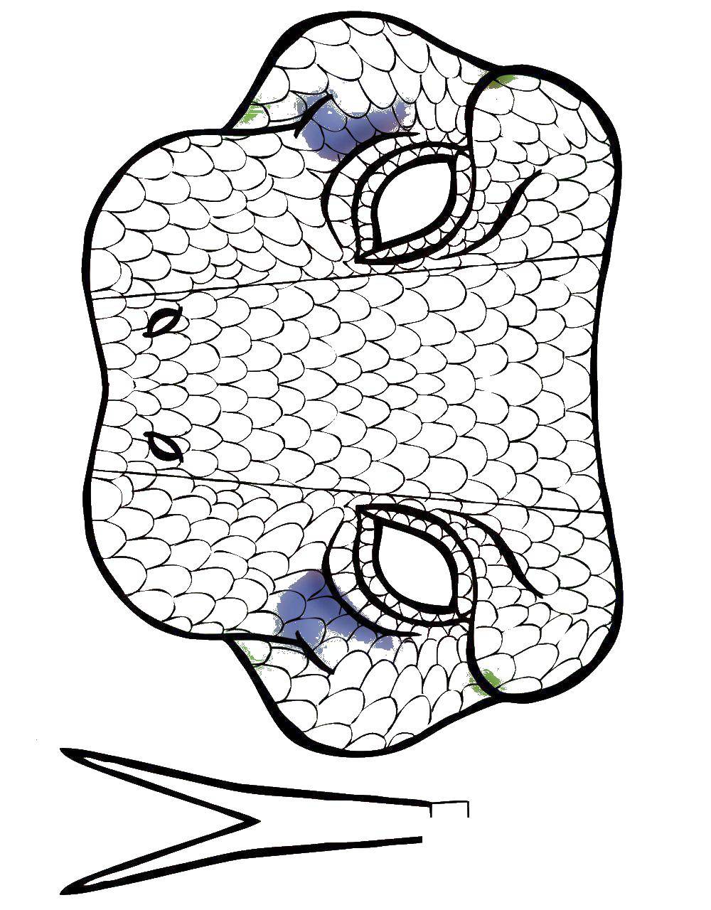 Coloring Mask snake. Category Masks . Tags:  the snake, the mask.