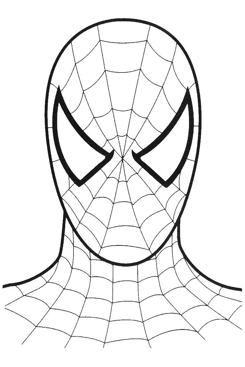 Название: Раскраска Человек паук. Категория: Маски. Теги: человек паук.