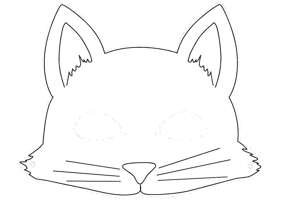 Название: Раскраска Маска кошки. Категория: Маски. Теги: маска.