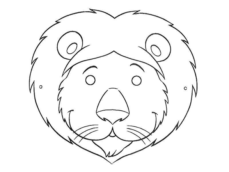 Coloring Mask of a lion. Category Masks . Tags:  lion.