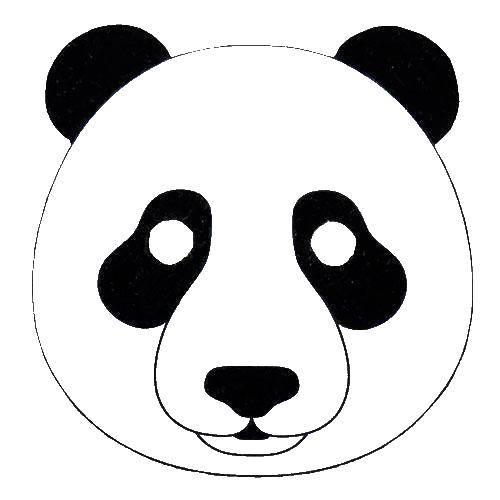 Название: Раскраска Маска медведя панды. Категория: Маски. Теги: Маскарад, маска.
