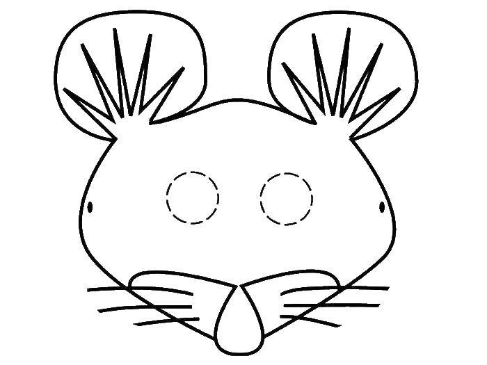 Coloring Mask mouse. Category Masks . Tags:  mask mouse.