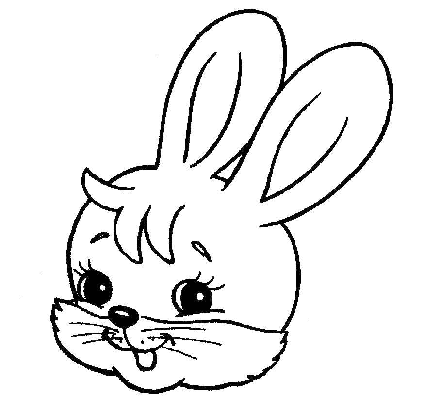 Название: Раскраска Маска зайца. Категория: Маски. Теги: заяц.
