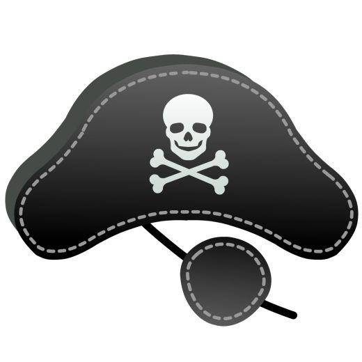Название: Раскраска Пиратская шапка. Категория: Маски. Теги: пират.