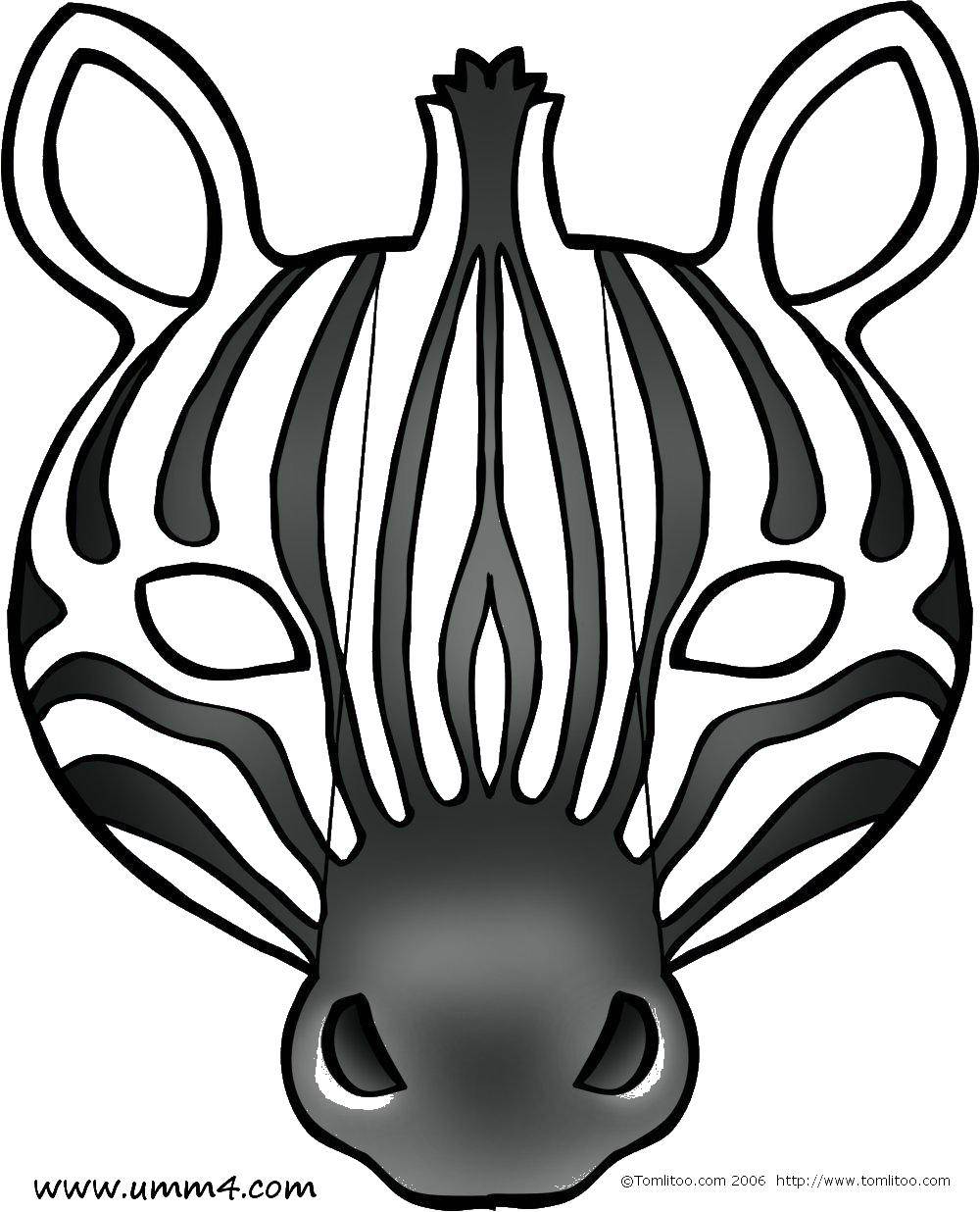 Coloring Zebra. Category Masks . Tags:  Zebra .