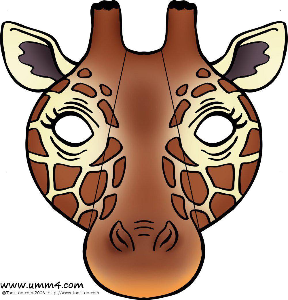 Coloring Giraffe. Category Masks . Tags:  giraffe.
