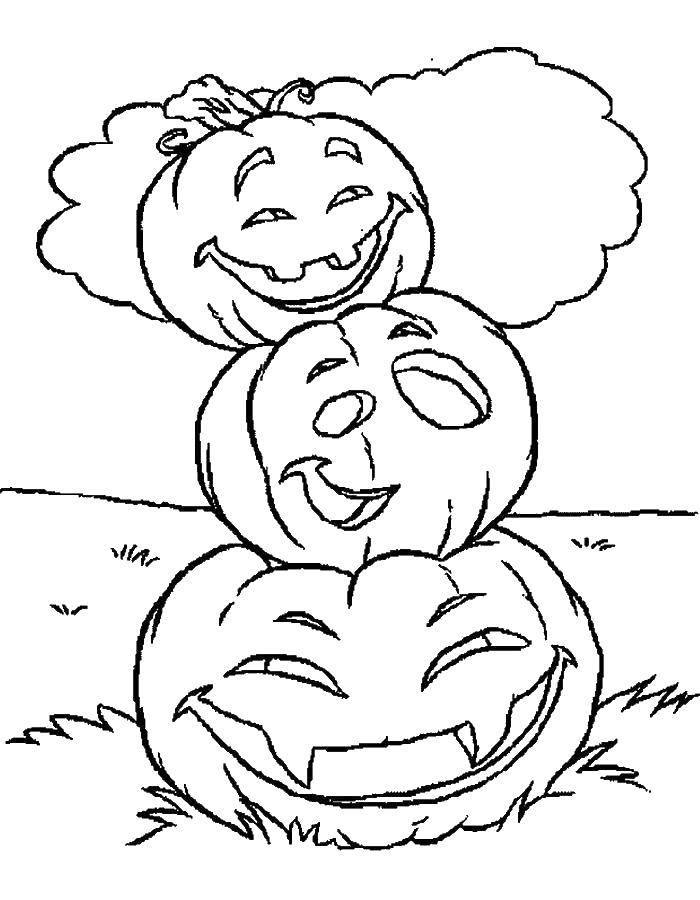 Coloring pumpkin. Category Halloween. Tags:  pumpkin.