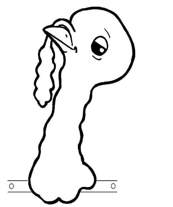 Название: Раскраска Голова индюка. Категория: Животные. Теги: голова, индюк.