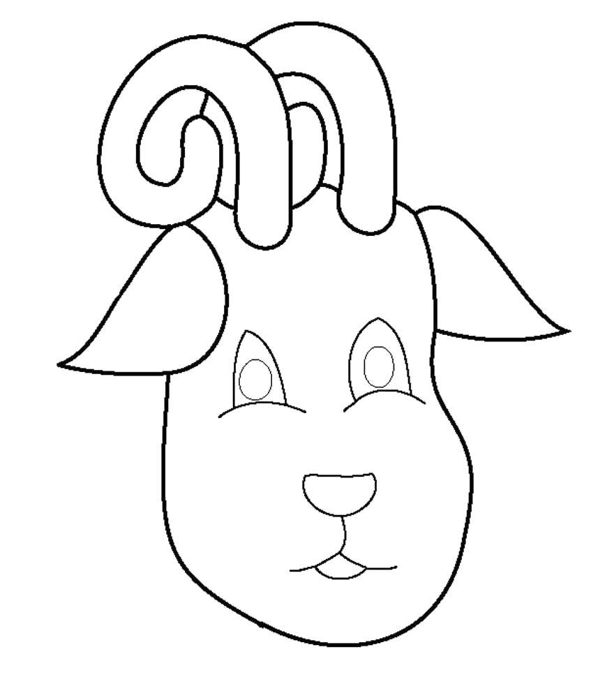 Coloring Koslik. Category Coloring pages for kids. Tags:  Animals, goat.