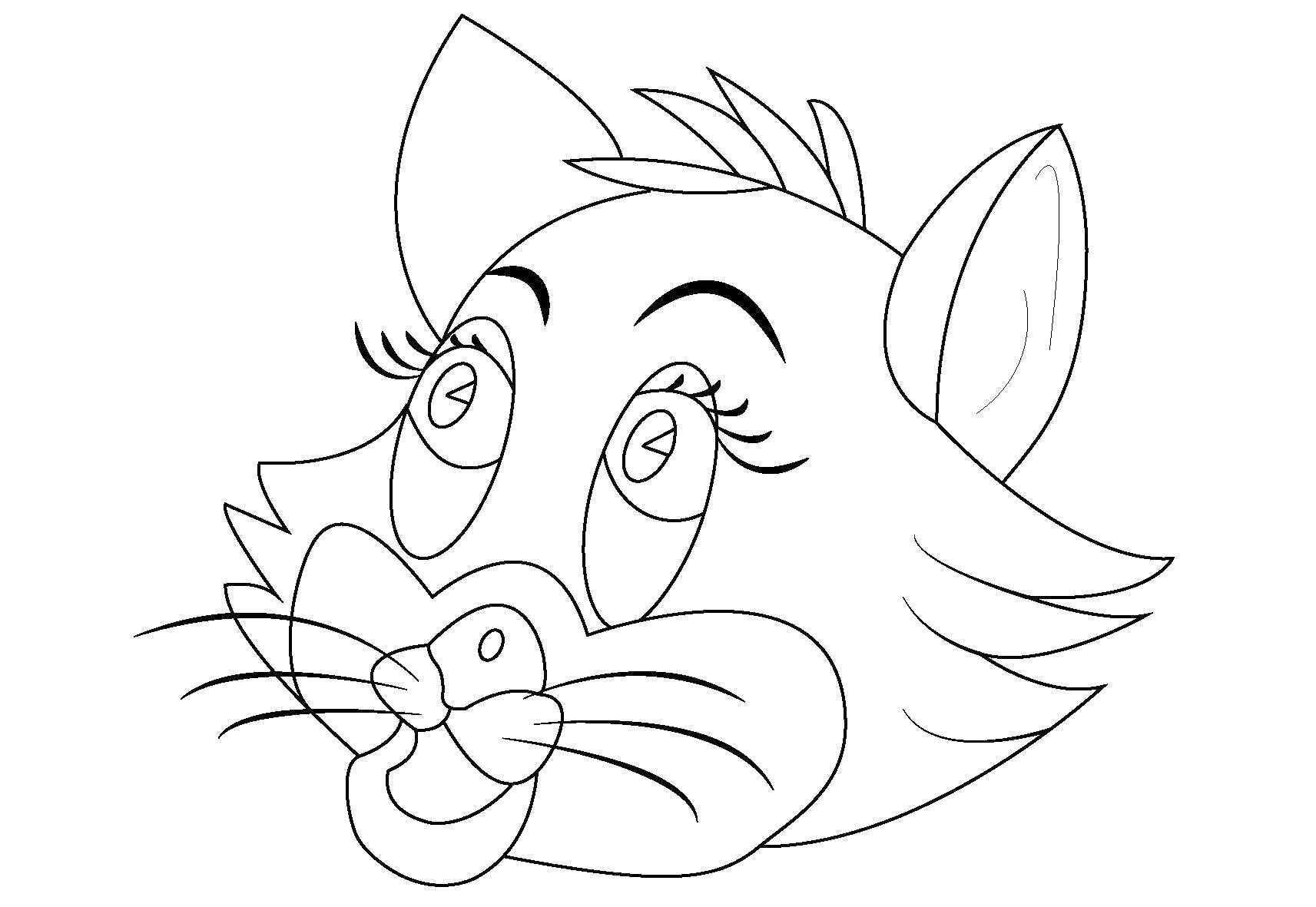 Coloring Cat. Category Masks . Tags:  The cat.