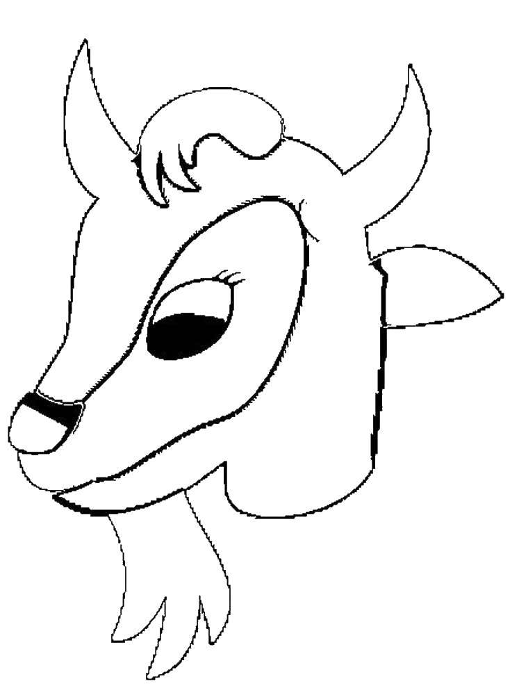 Coloring Goat. Category Animals. Tags:  the goat.