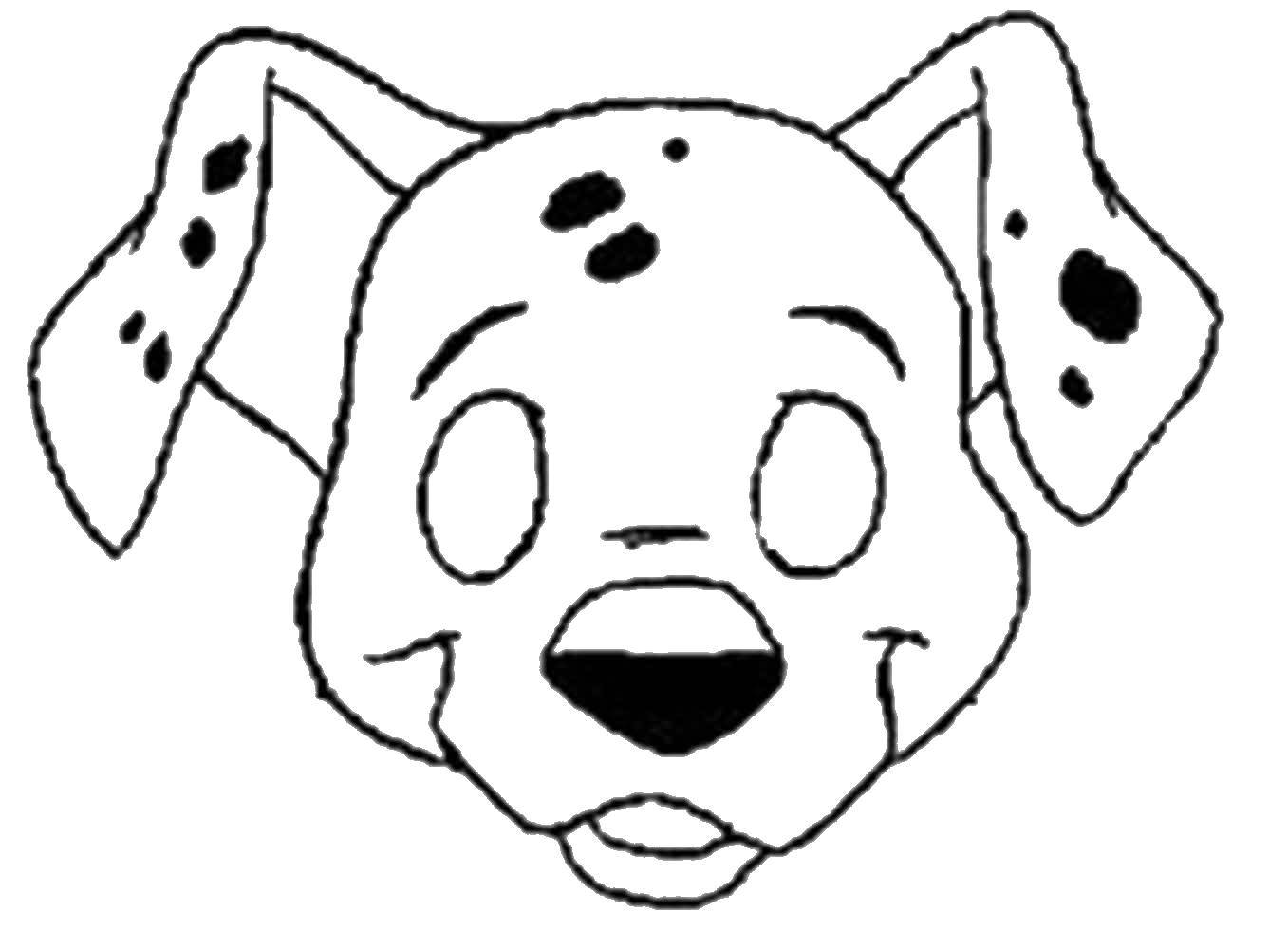 Название: Раскраска Маска далматинец. Категория: Маски. Теги: маска, далматинец, собака.