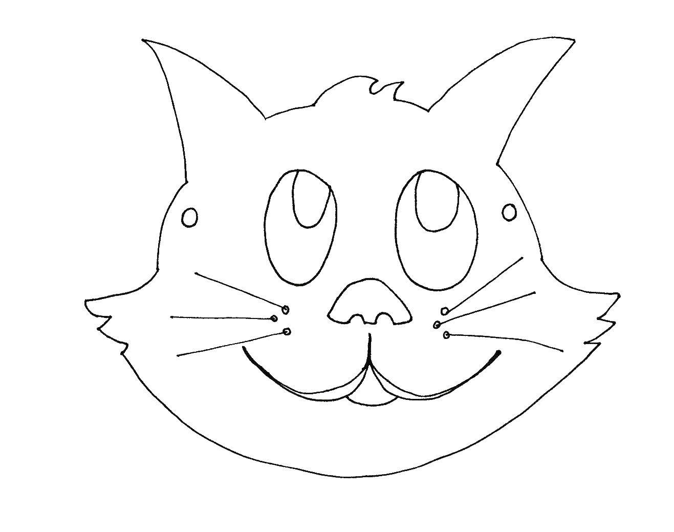Coloring Cat mask. Category Masks . Tags:  mask, cat.