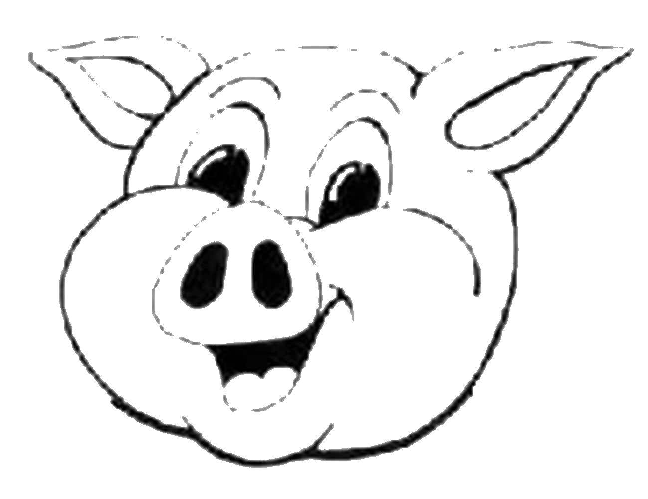 Coloring Pig. Category Masks . Tags:  the pig.