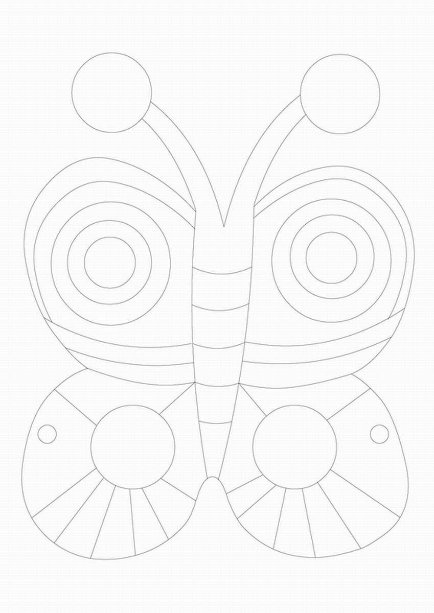 Coloring Butterfly with small wings. Category butterflies. Tags:  Butterfly.