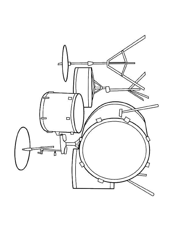 Coloring Drum set. Category Nature. Tags:  drums .