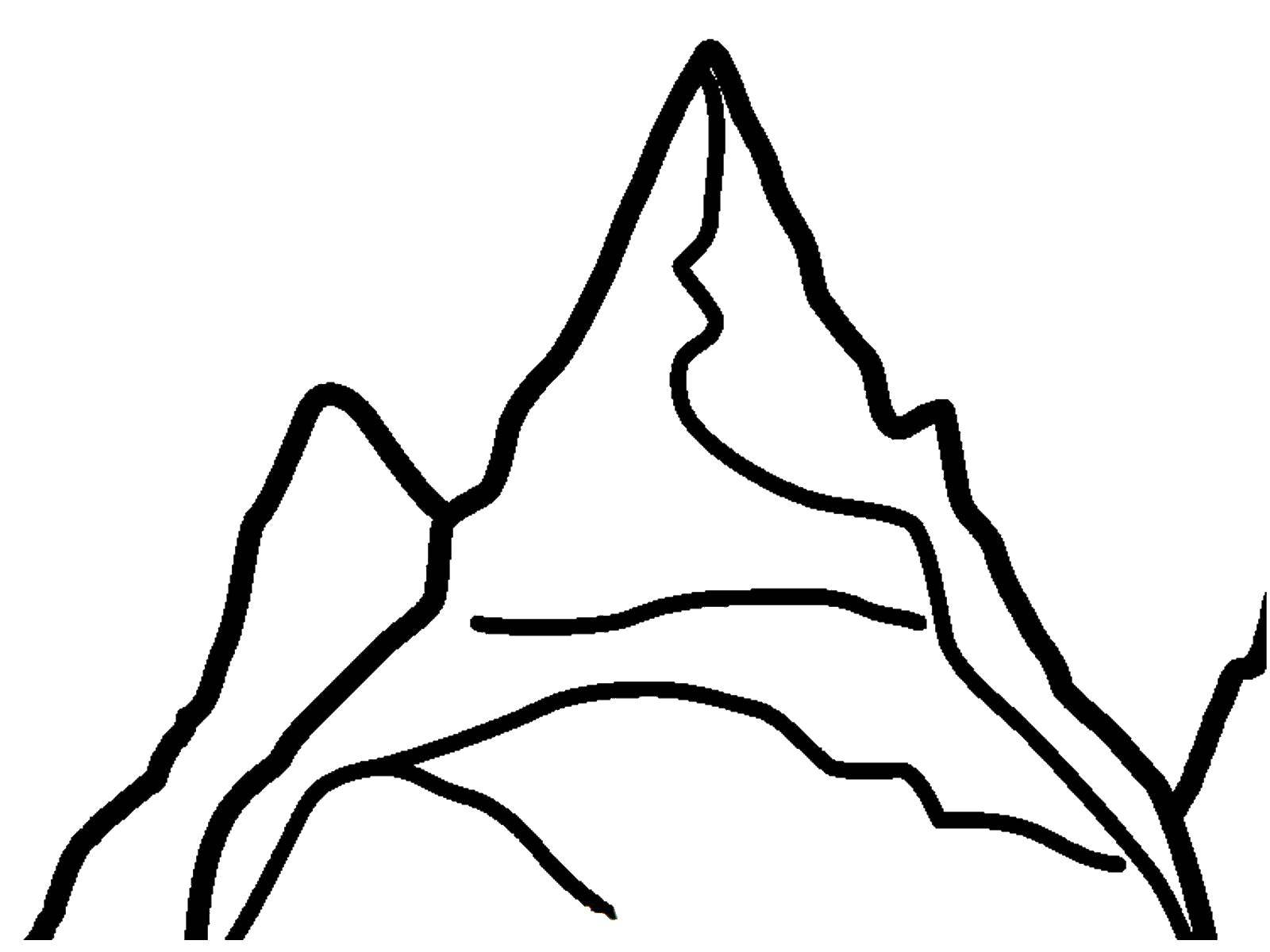 Coloring Mountain. Category Nature. Tags:  mountain.