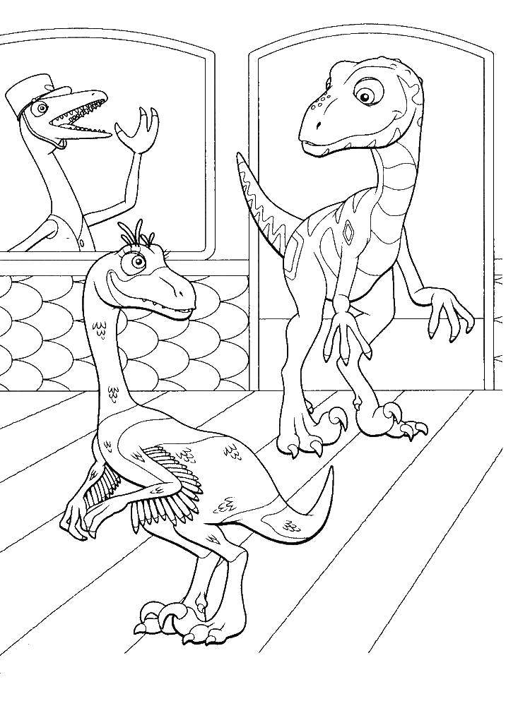 Coloring Happy Dinos. Category dinosaur. Tags:  Dinosaurs.