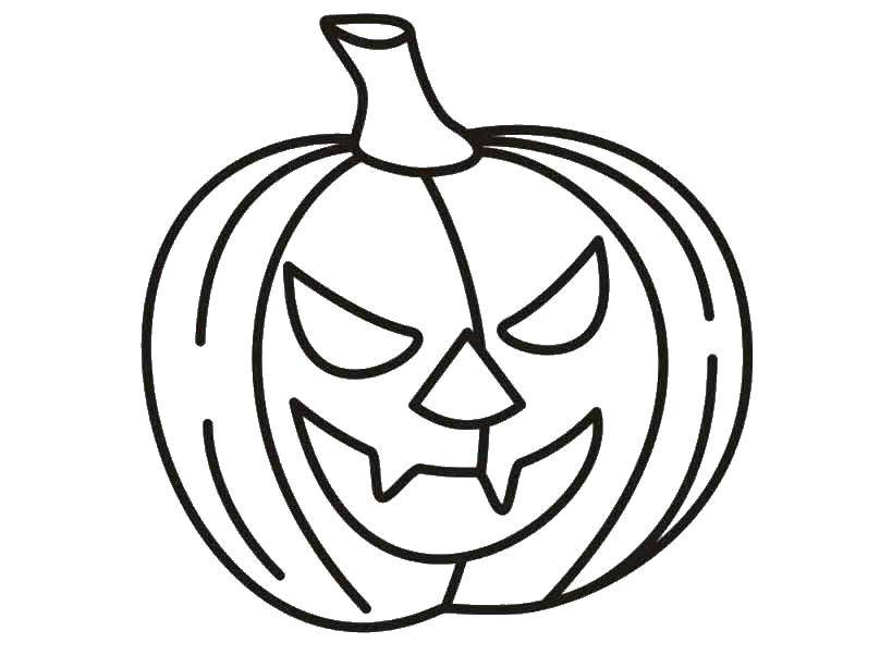 Coloring Pumpkin for Halloween. Category Halloween. Tags:  pumpkin.