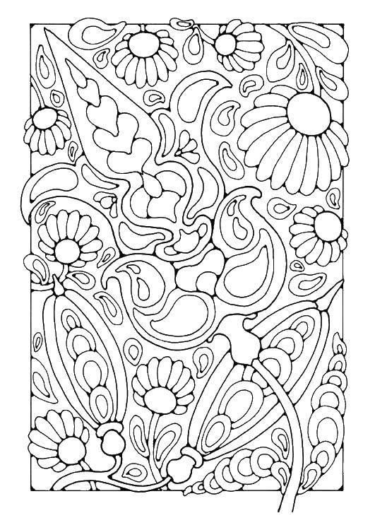 Coloring Flower patterns. Category patterns. Tags:  patterns, flowers.