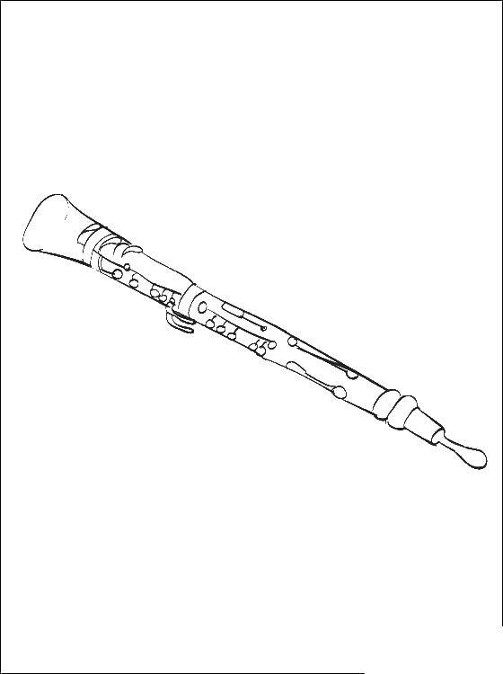 flute coloring page printable