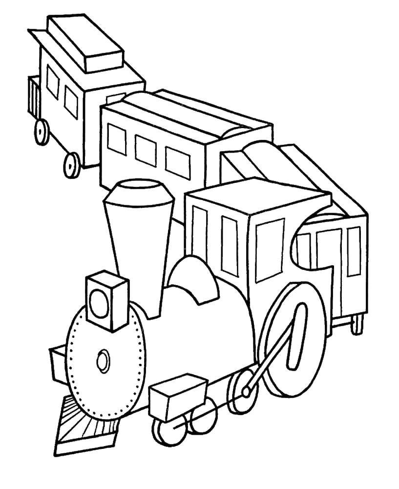 Coloring Train. Category little ones. Tags:  Locomotive.