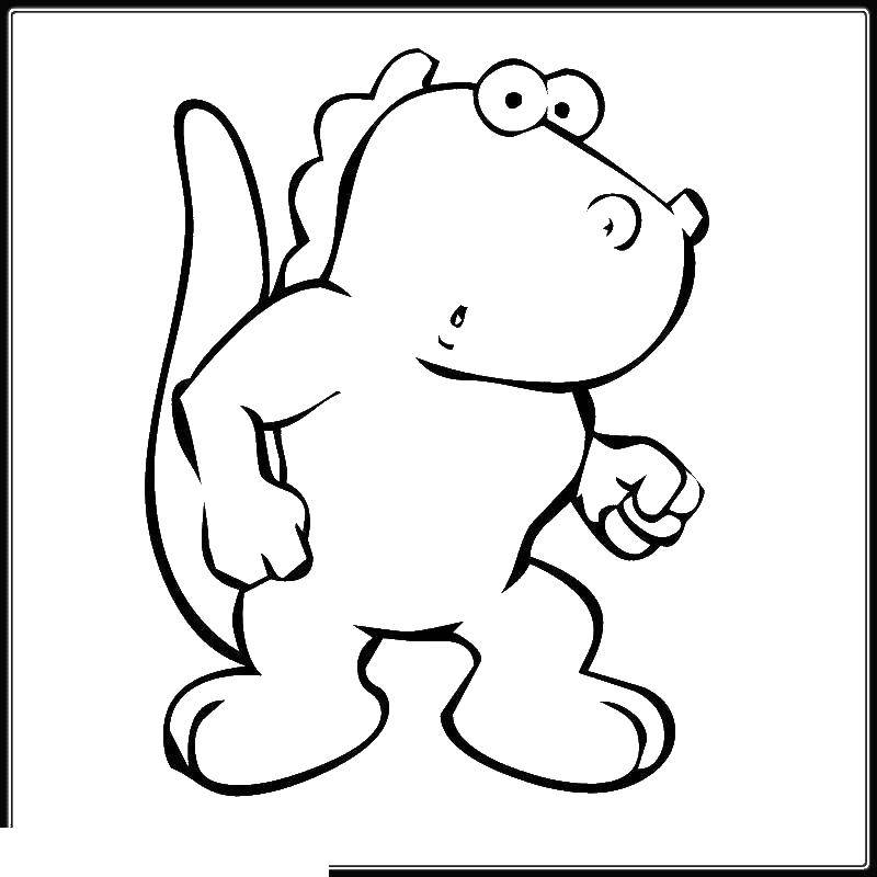 Coloring Dinosaur. Category Coloring pages for kids. Tags:  Dinosaur.