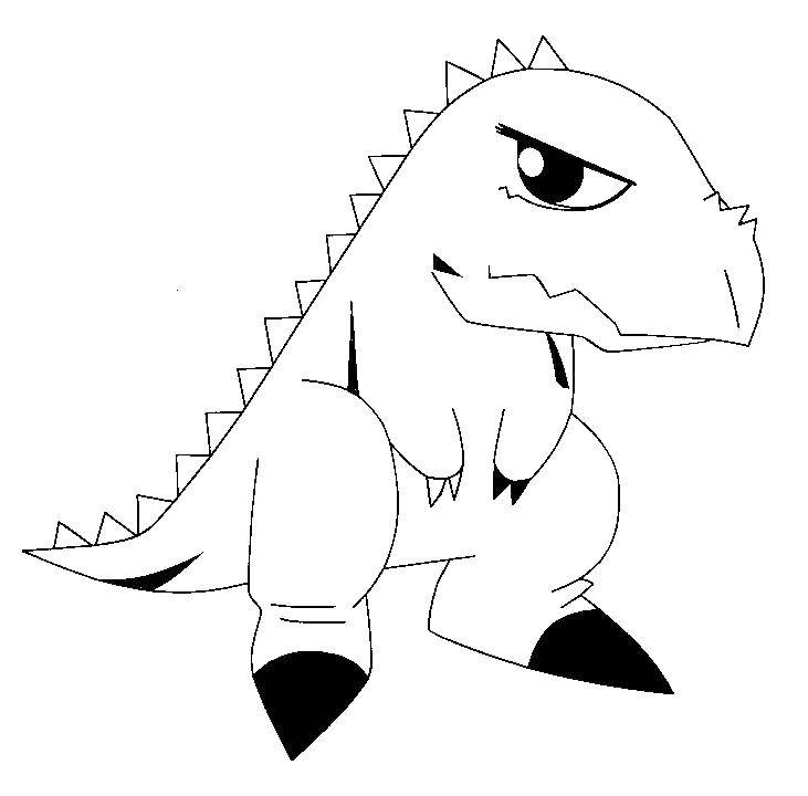 Coloring Dinosaur. Category Coloring pages for kids. Tags:  Dinosaur.