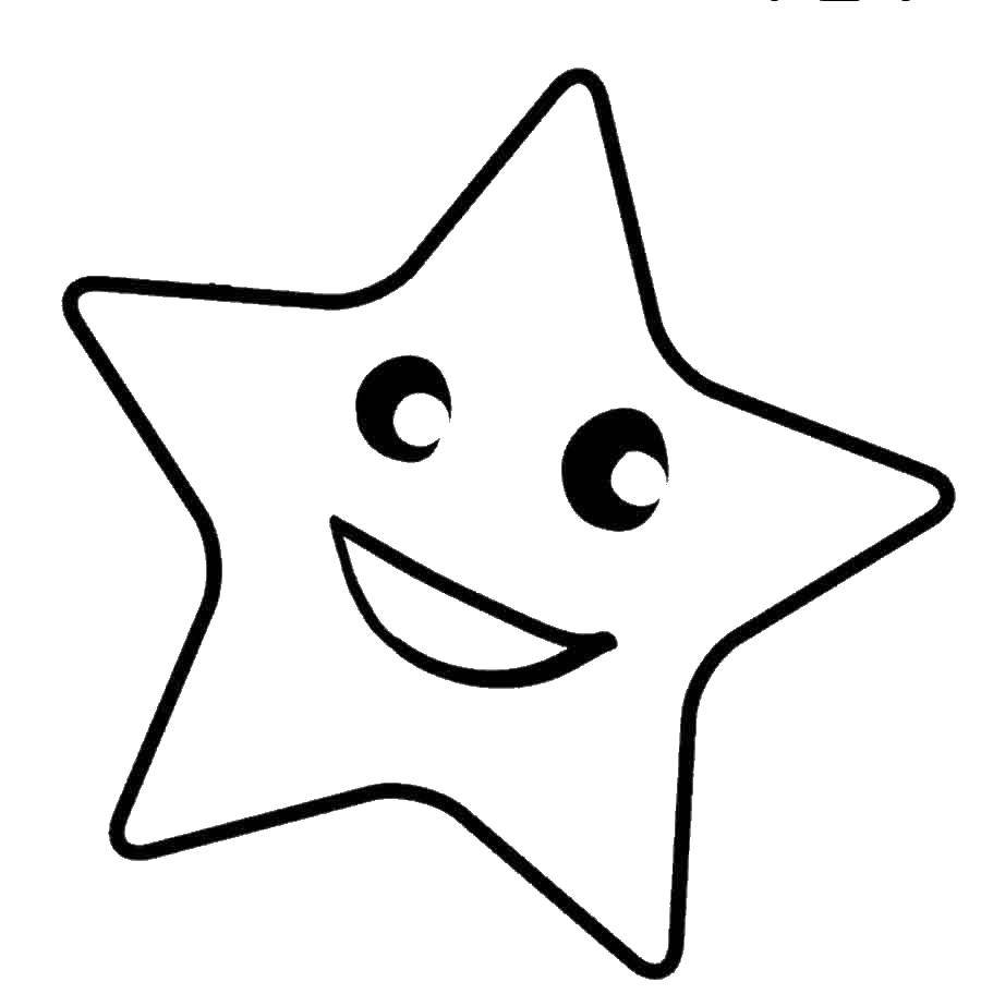 Название: Раскраска Звезда. Категория: малышам. Теги: звезда.