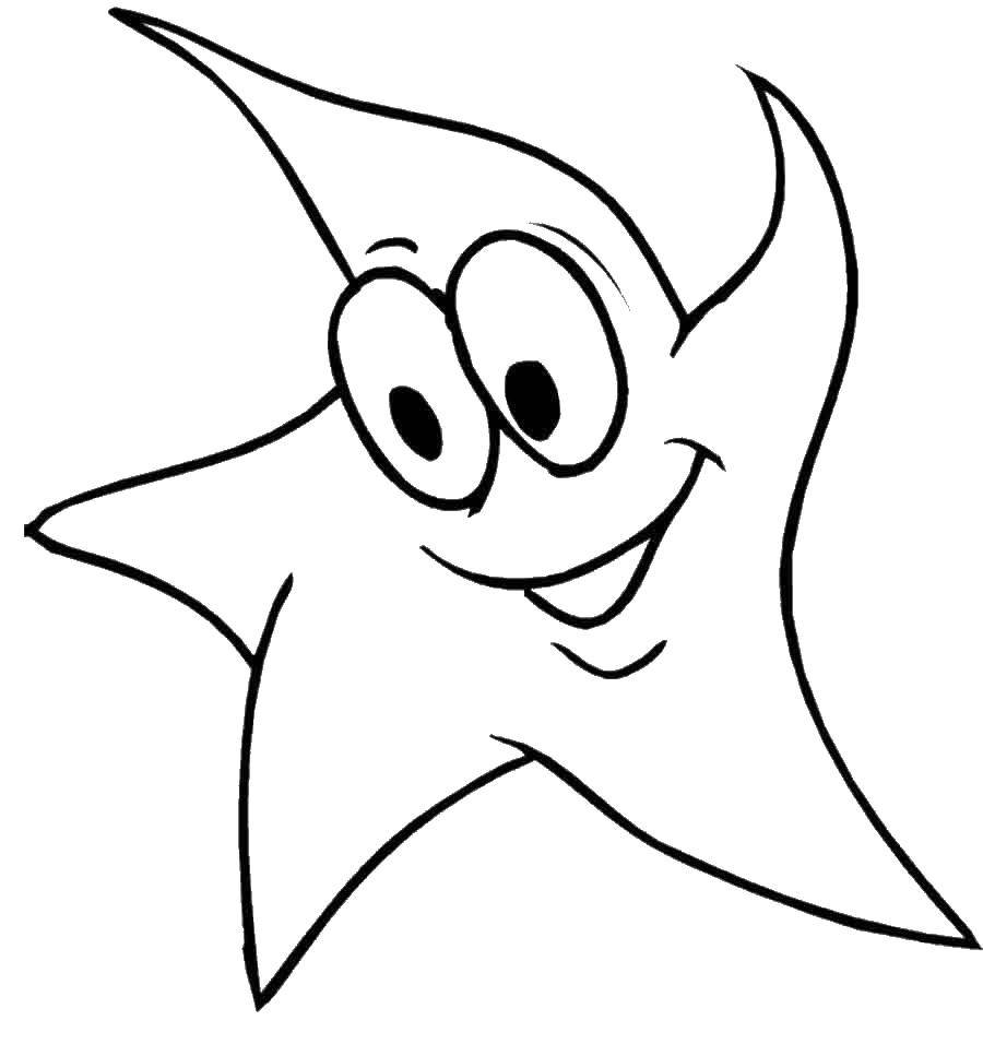 Coloring Star. Category little ones. Tags:  star.