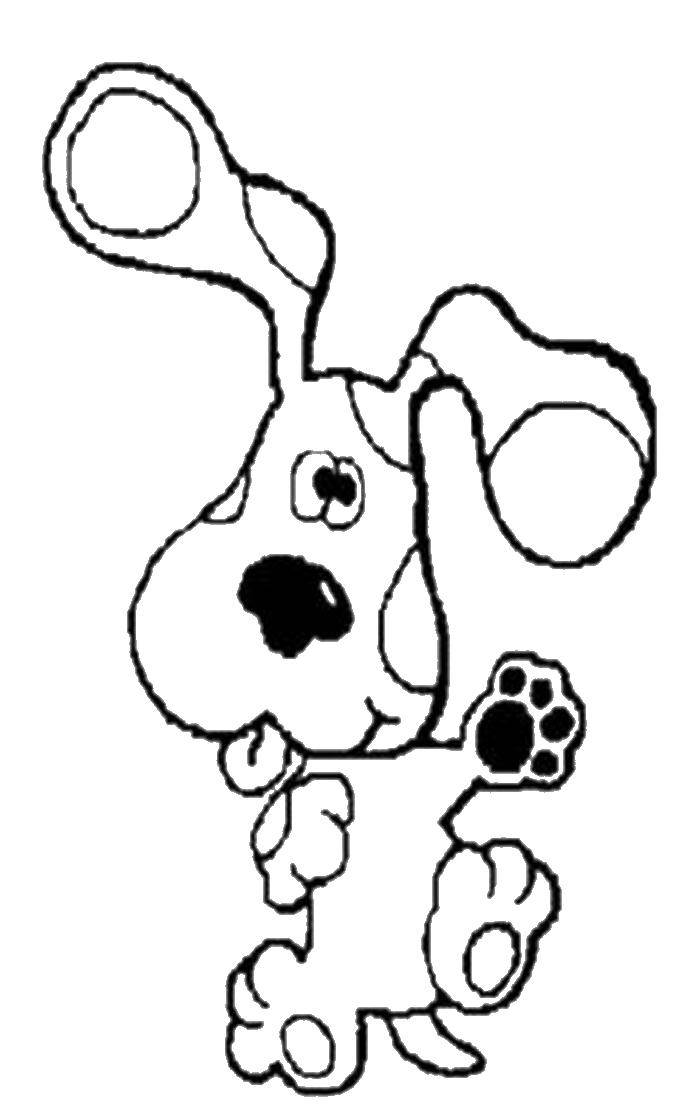 Coloring Long-eared dog. Category Coloring pages for kids. Tags:  Animals, dog.