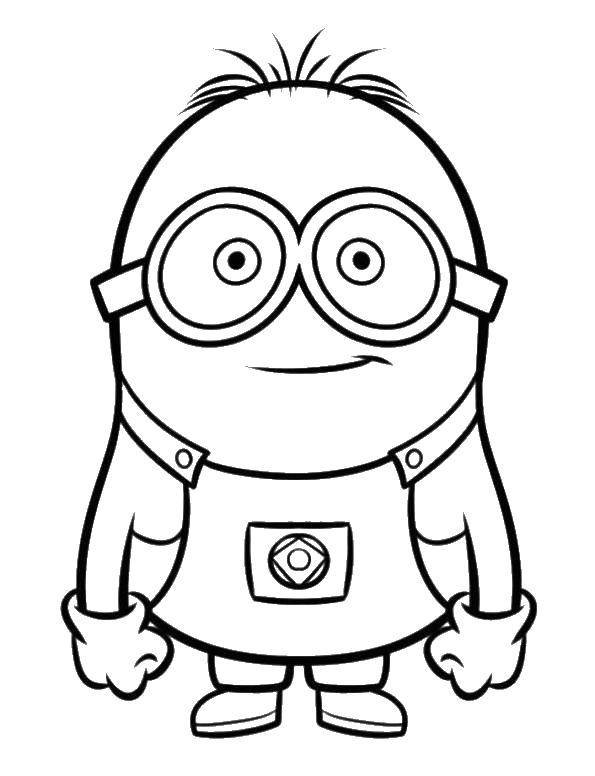 Coloring Minion. Category Cartoon character. Tags:  minion, despicable me, .