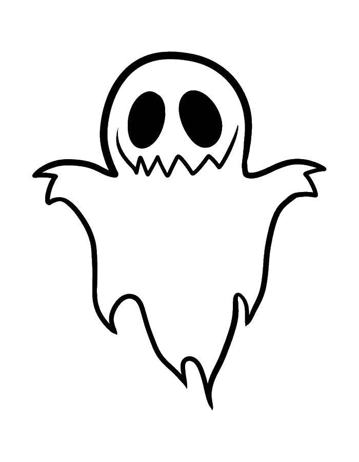 Coloring Ghost. Category Halloween. Tags:  the Ghost, contour.