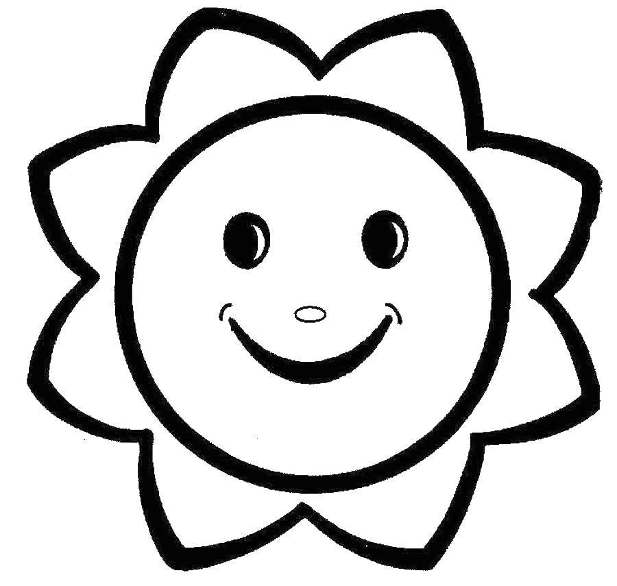 Coloring The sun. Category Coloring pages for kids. Tags:  The sun.