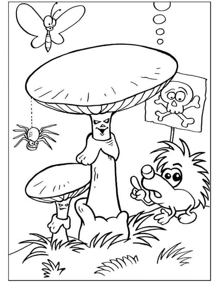 Coloring Poisonous mushroom. Category mushrooms. Tags:  fungus.