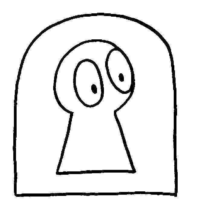 Coloring Keyhole. Category Coloring pages for kids. Tags:  lock.