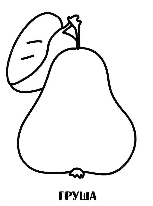 Coloring Pear. Category fruits. Tags:  pear.