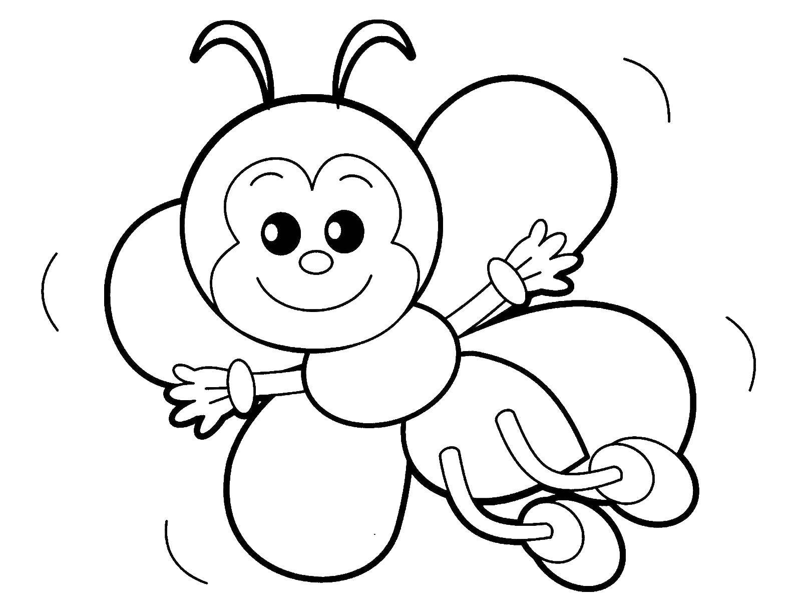 Картинки для разукрашивания с героями мультика Пчелка Майя
