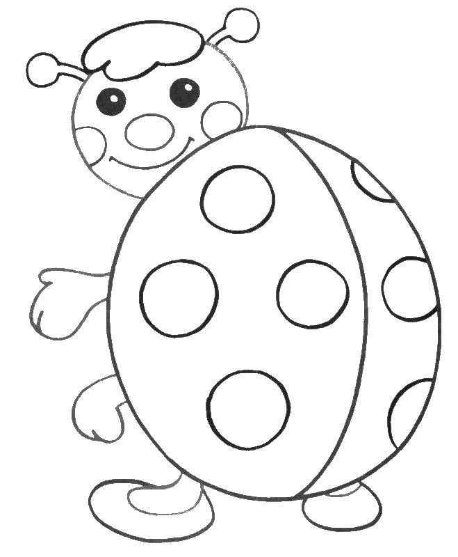Coloring Ladybug. Category Coloring pages for kids. Tags:  Ladybug.