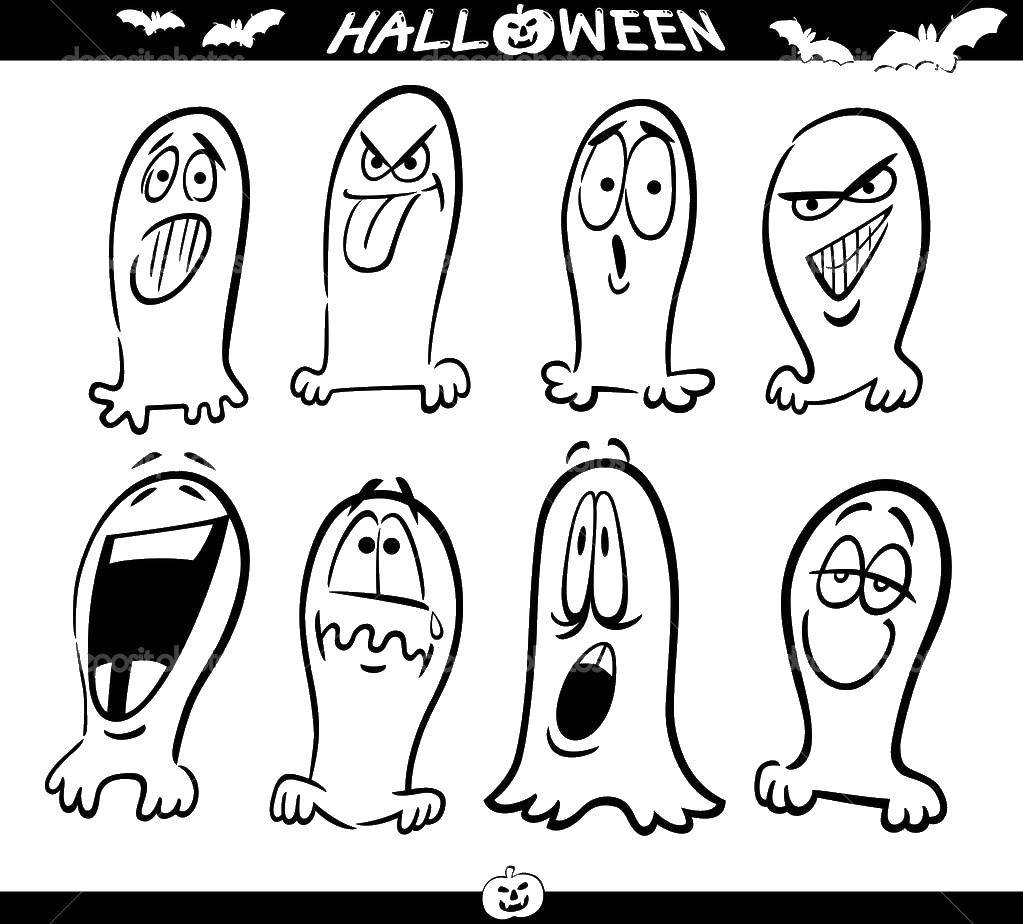 Coloring Cast. Category Halloween. Tags:  Ghost .