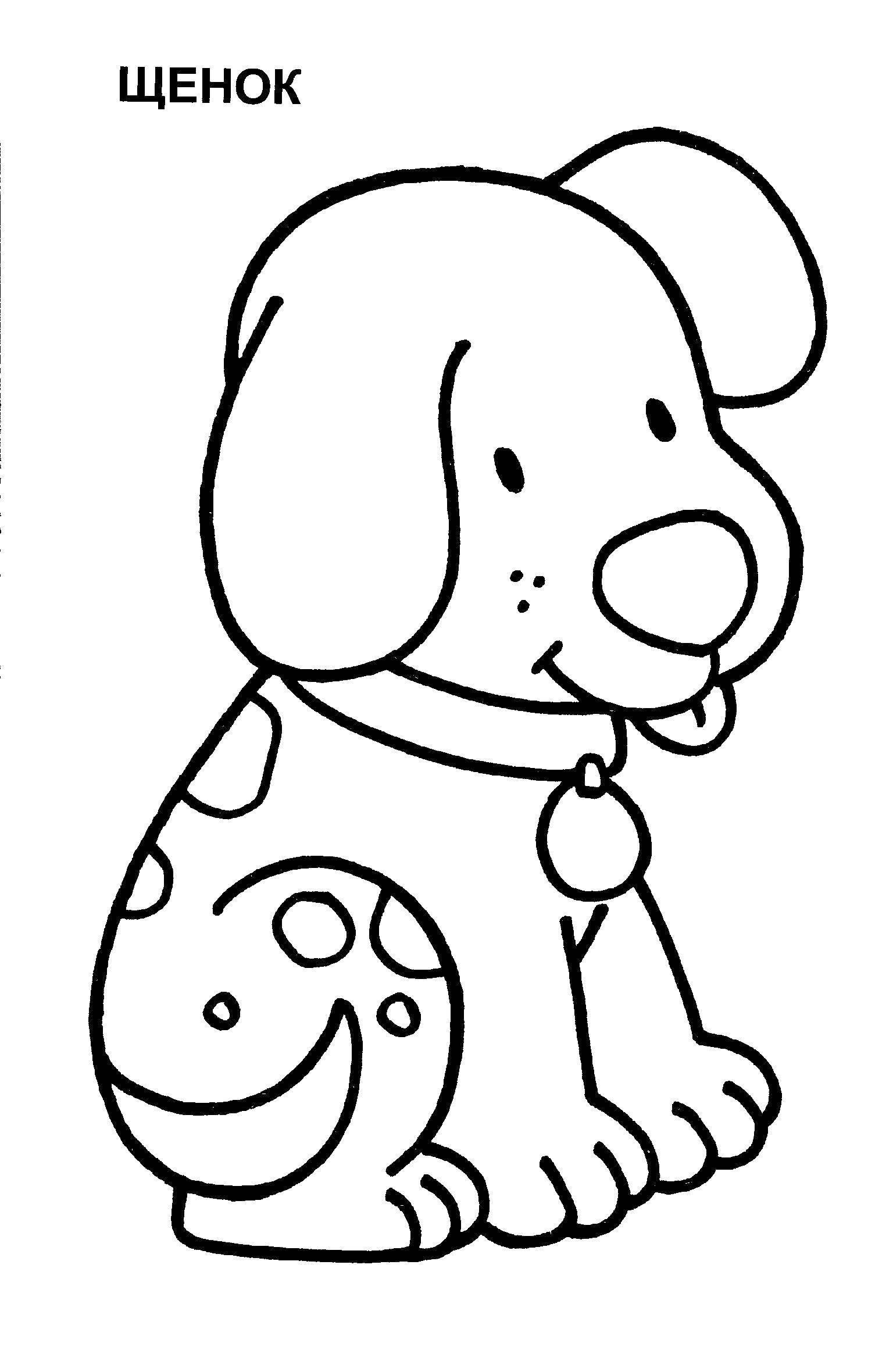 Coloring Puppy. Category Coloring pages for kids. Tags:  puppy .
