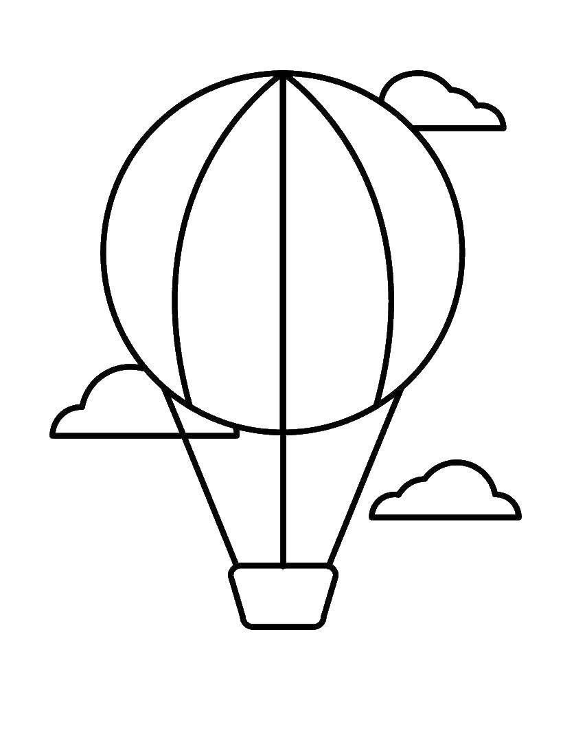 Название: Раскраска Воздушный шар. Категория: Раскраски для малышей. Теги: Воздушные шары.