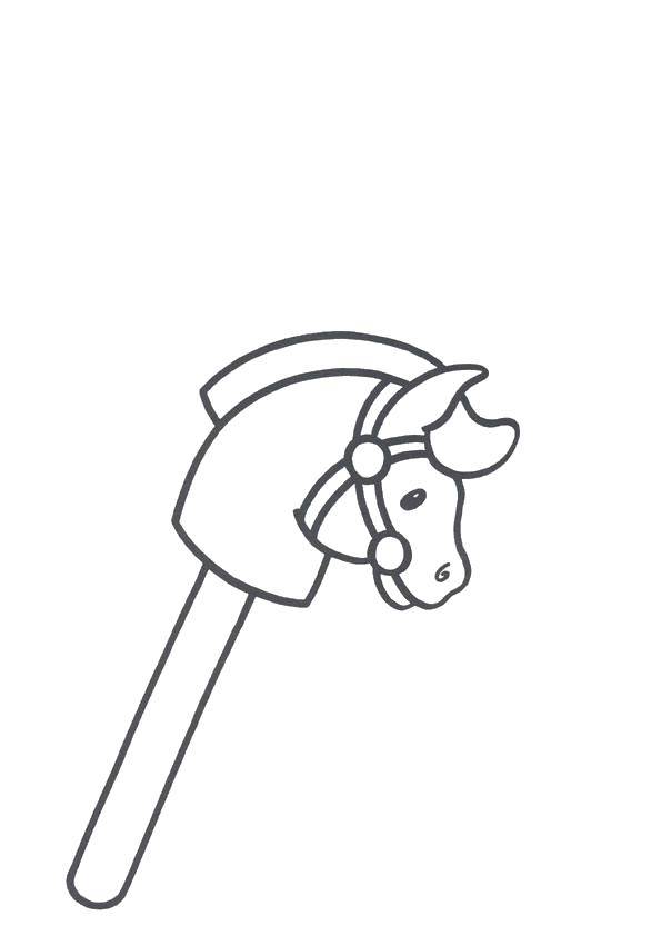 Coloring Toy - horse. Category Coloring pages for kids. Tags:  Toy, horse.