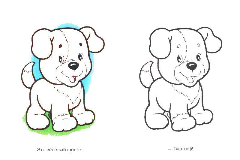Название: Раскраска Собака. Категория: Раскраски для малышей. Теги: Собака.
