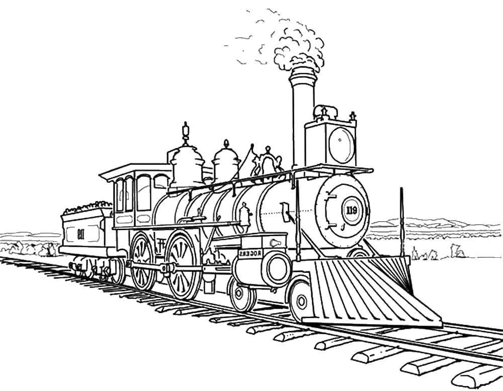 Coloring The engine. Category locomotive. Tags:  locomotive.