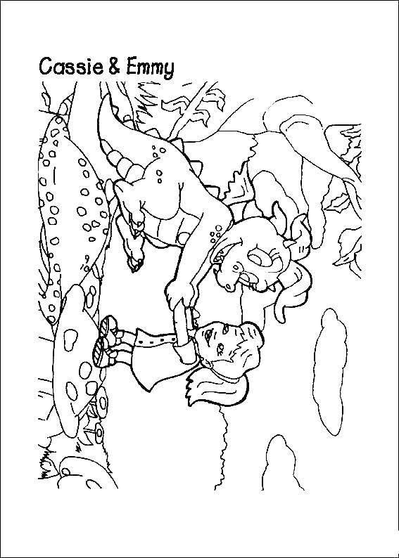 Coloring Dragon Cassie and Emmy. Category cartoons. Tags:  dragon Cassie, Emmy.