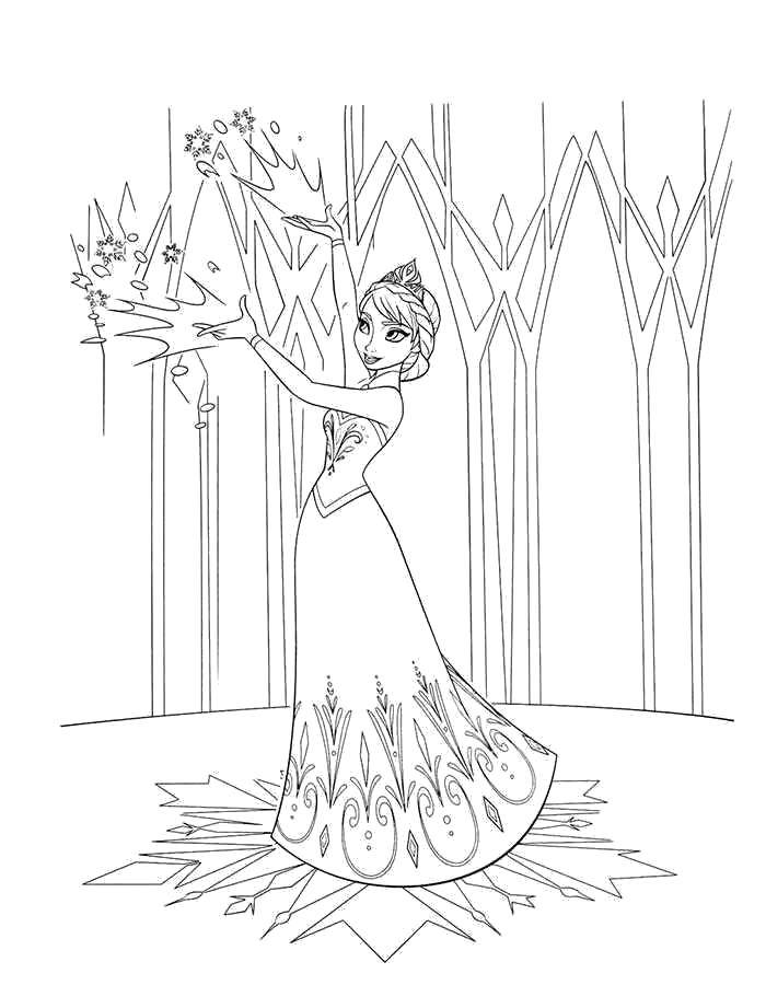 Coloring Elsa from the cartoon the cold heart. Category Disney coloring pages. Tags:  Disney, Elsa, frozen, Princess.