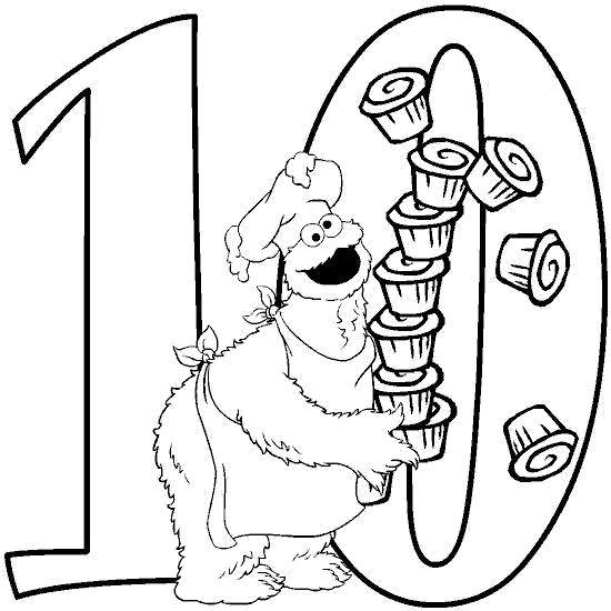 Coloring Figure 10. Category Numbers. Tags:  Numbers, counting.
